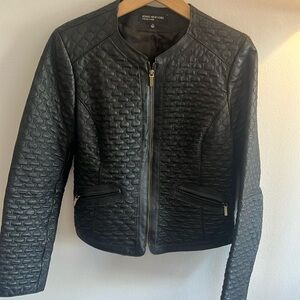 Vintage Jones New York Black Leather Jacket size Small
